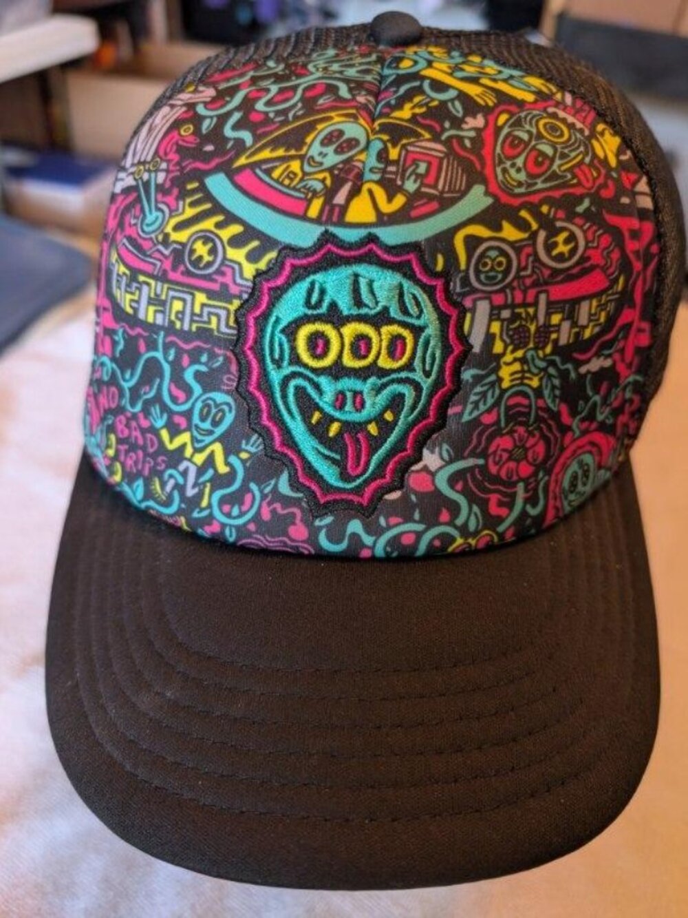 KILLER ACID NO BAD TRIPS ALIEN SNAPBACK TRUCKER BASEBALL CAP HAT ADJUSTABLE